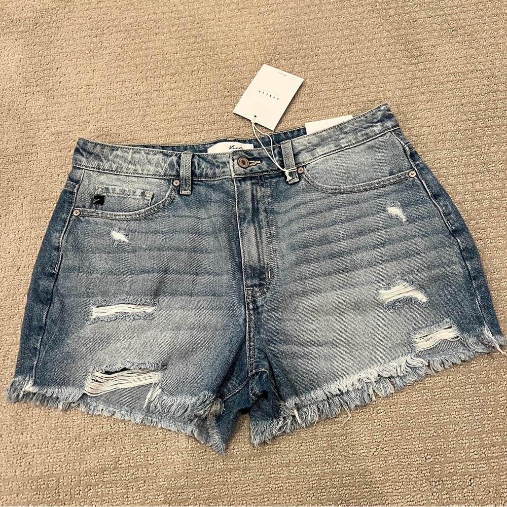 Distressed Denim Shorts